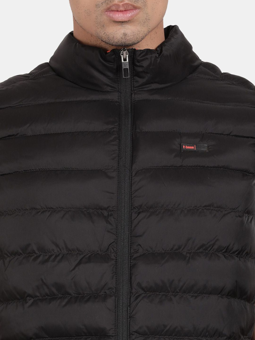 t-base Mock Collar Windcheater Puffer Jacket