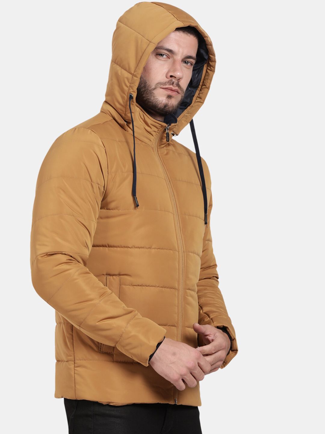 Puffer Straight Jacket  With Detachable Hood