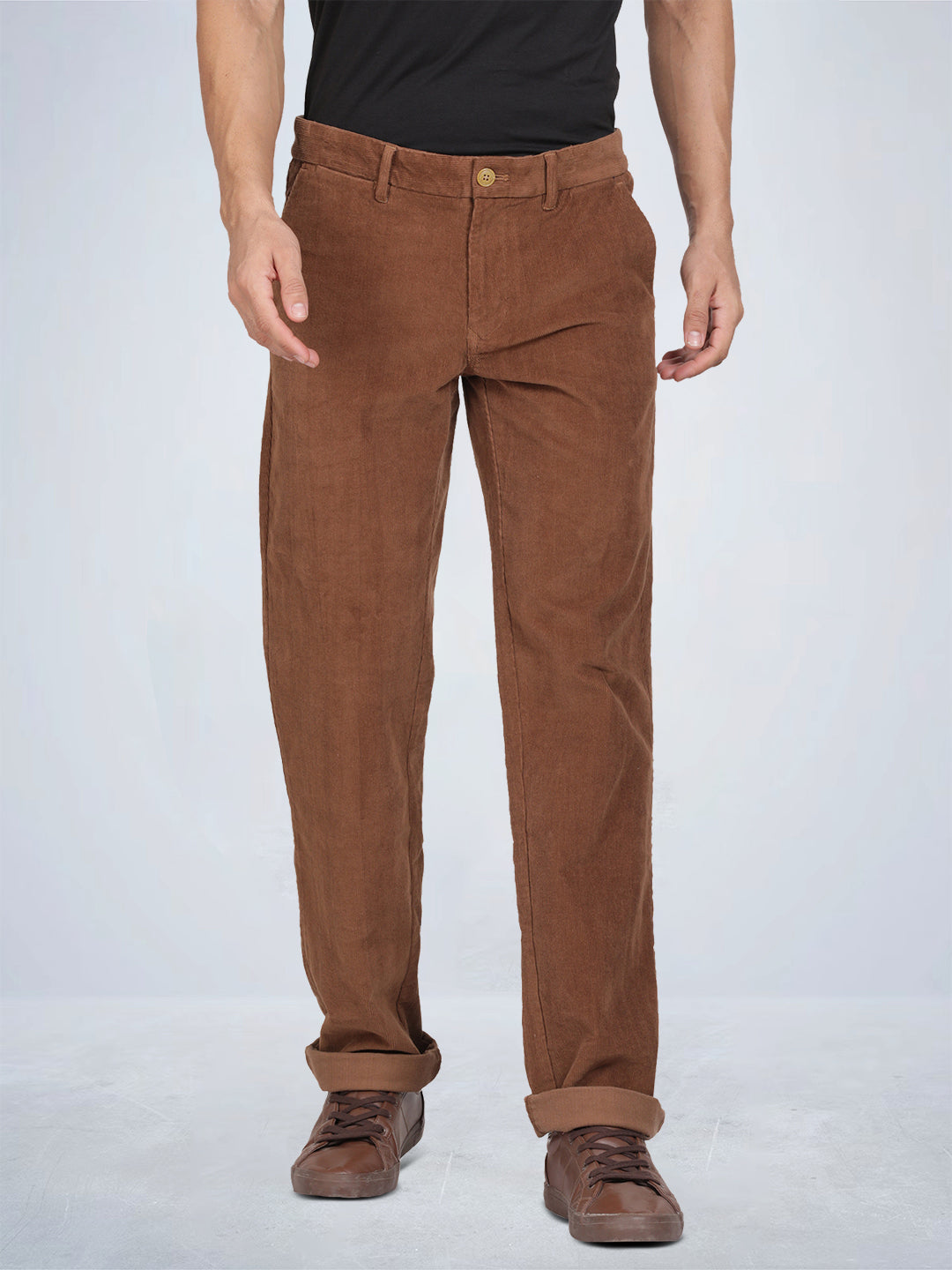Tan Corduroy Stretch Chino Pants