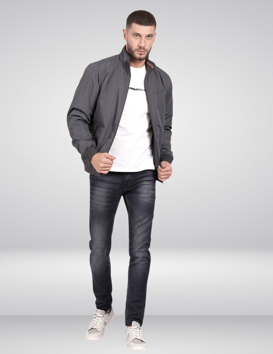 Bomber jacket with padding