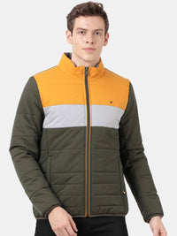 t-base Men Colourblocked Insulator Puffer Jacket