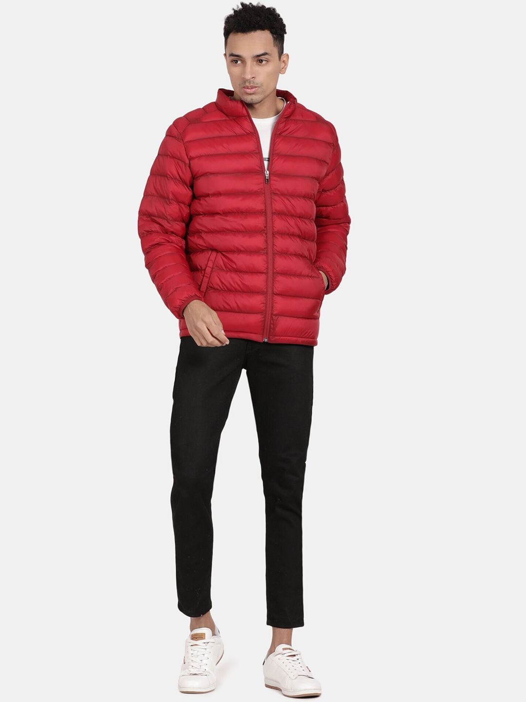 t-base Stand Collar Insulator Puffer Jakcet