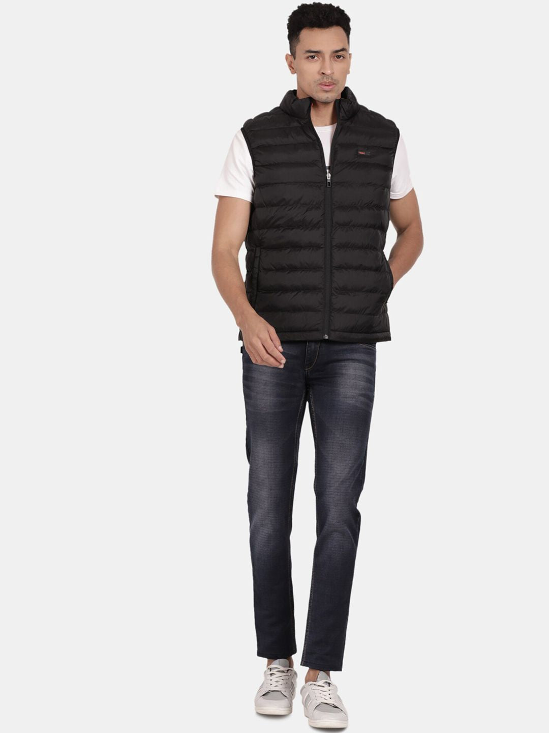 t-base Mock Collar Windcheater Puffer Jacket