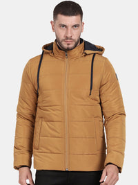 Puffer Straight Jacket  With Detachable Hood