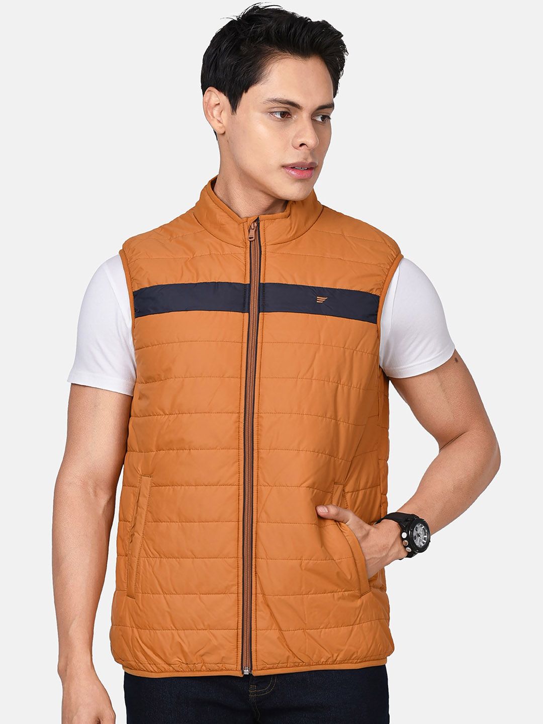 Men'S Pumpkin Windproof Puffer Jacket