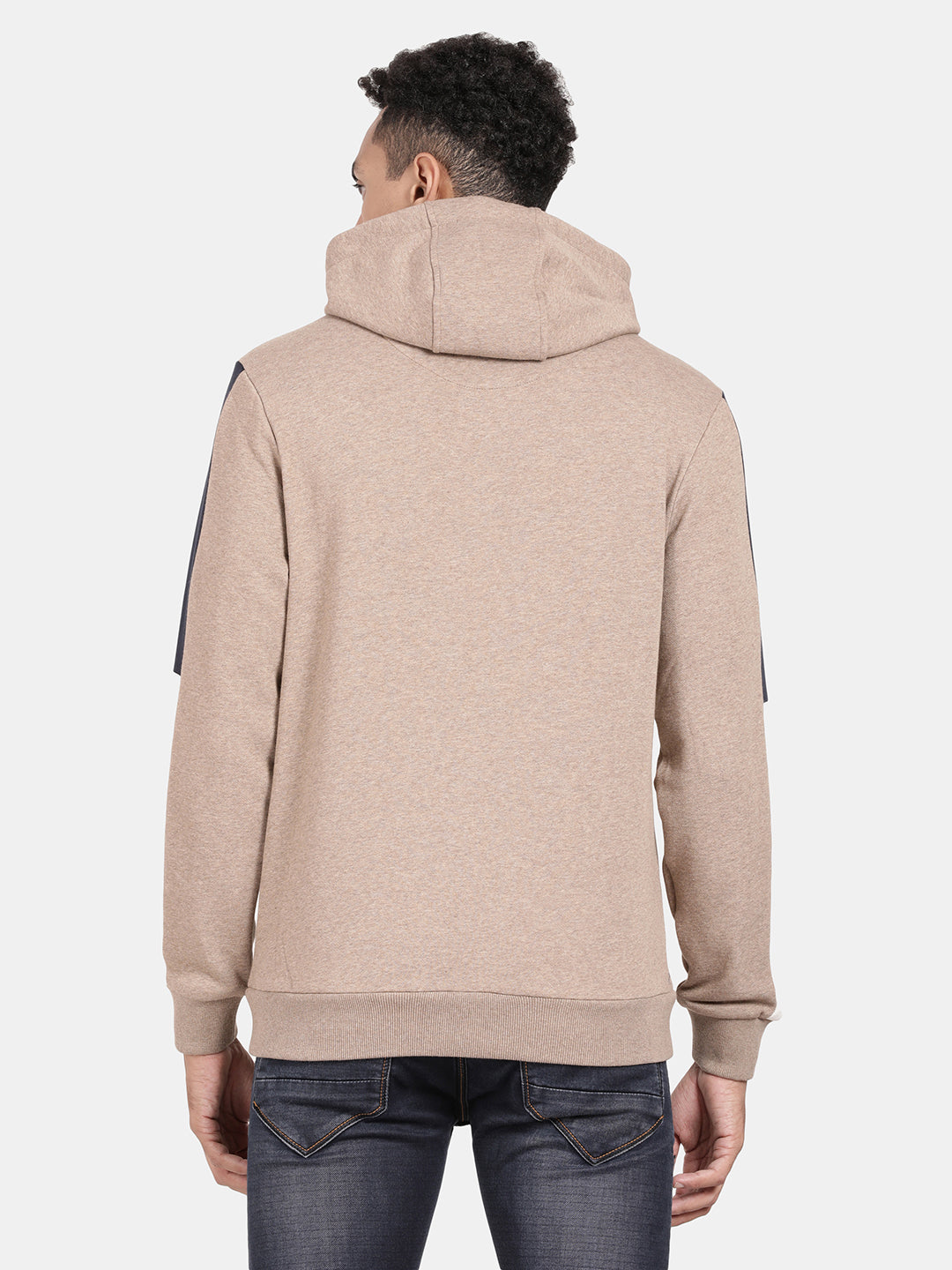 T-Base Typography Printed Hooded Sweatshirt