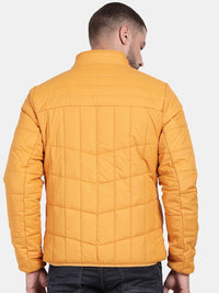 Men Mustard Windcheater Puffer Jacket