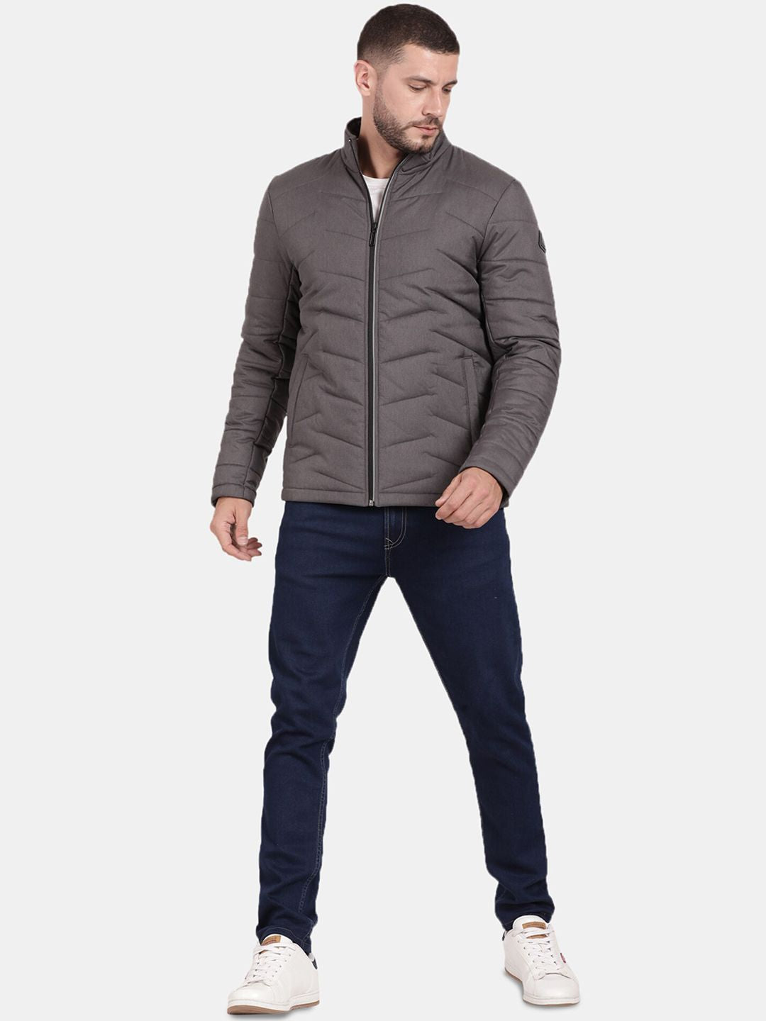 t-base Stand Collar Insulated Puffer Jacket