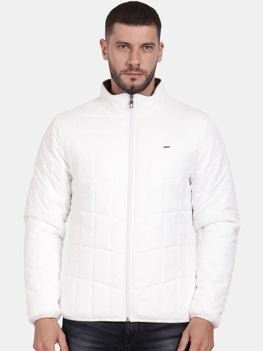 t-base Stand Collar Long Sleeves Insulated Puffer Jacket