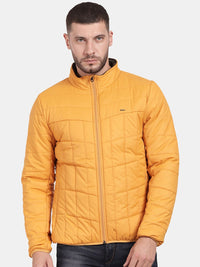 Men Mustard Windcheater Puffer Jacket