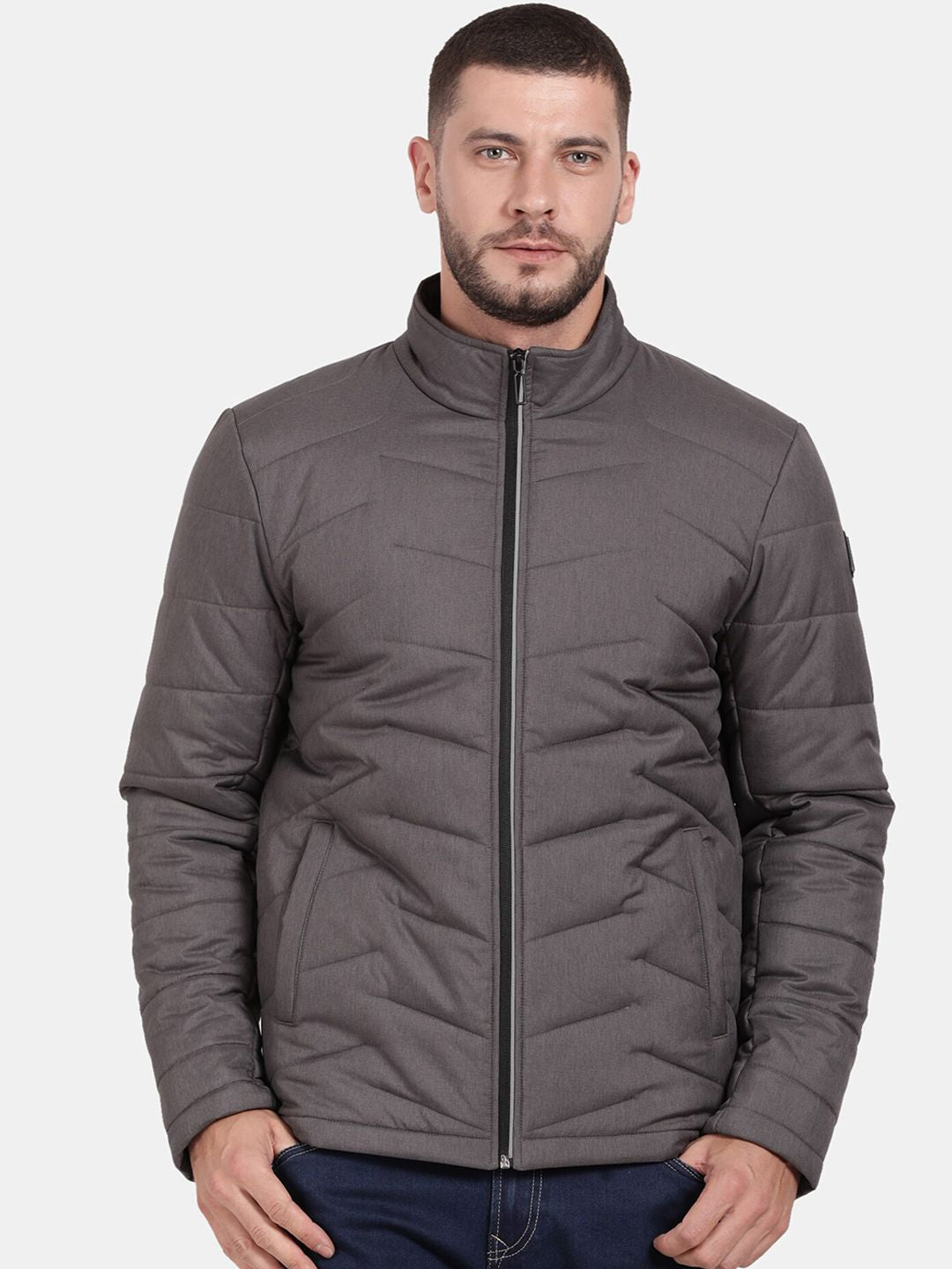 t-base Stand Collar Insulated Puffer Jacket