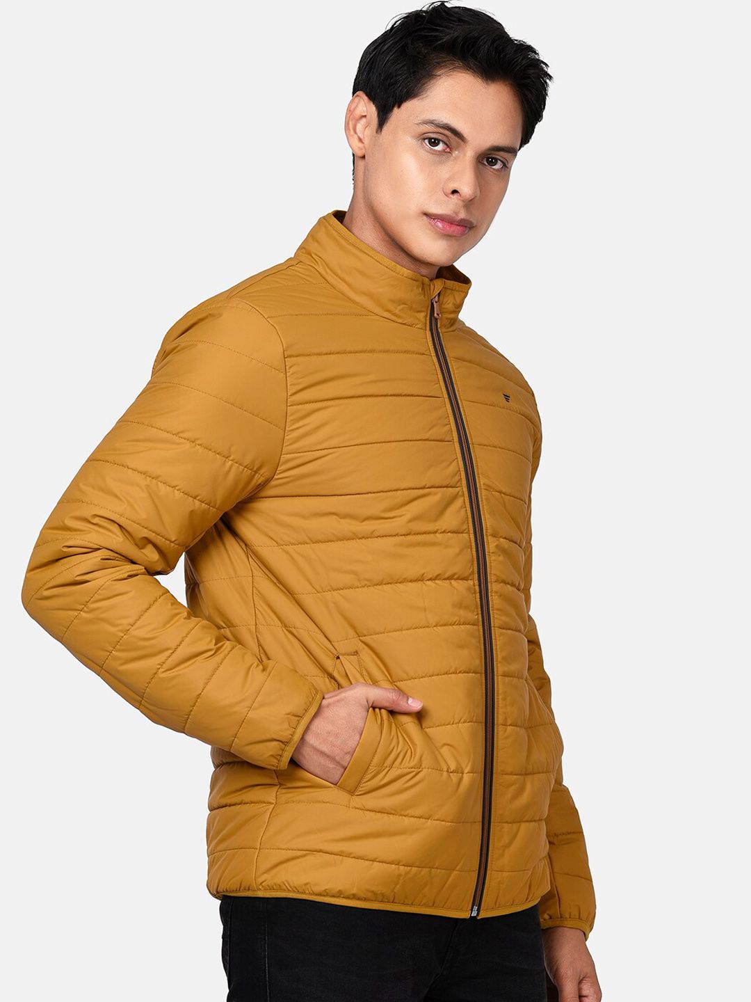 Men'S Yellow Lightweight Insulated Puffer Jacket