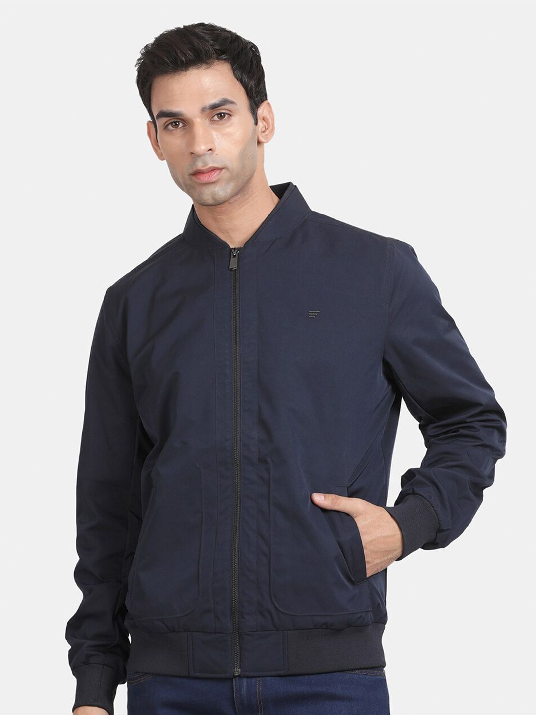 Mandarin Collar Lightweight Bomber Jacket