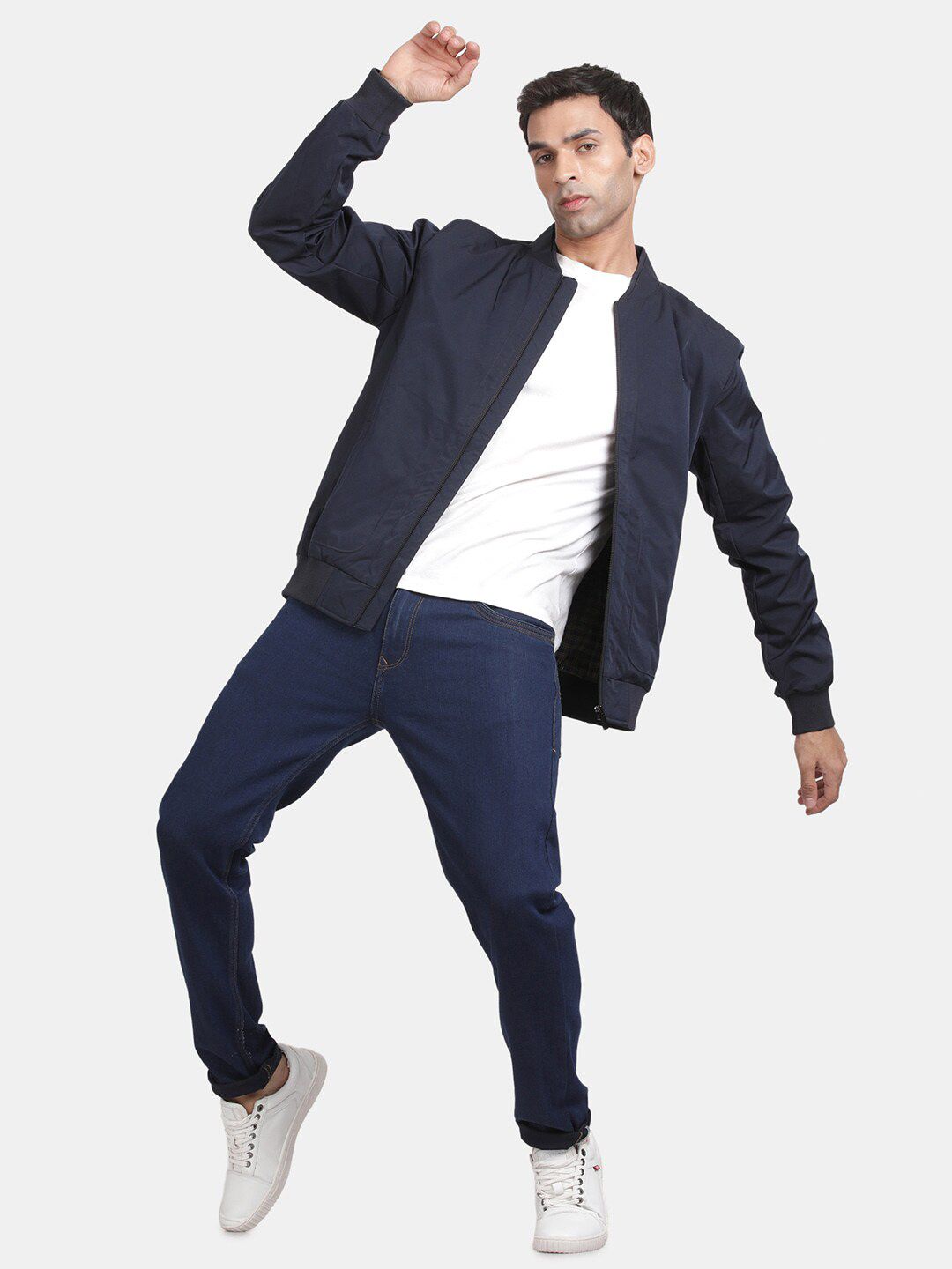 Mandarin Collar Lightweight Bomber Jacket