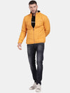 Men Mustard Windcheater Puffer Jacket