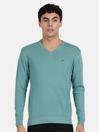 V Neck Porcelain Full Sleeve Pullover