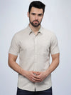 Half Sleeve Natural Cotton Linen Shirt