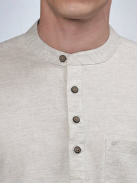 Half Sleeve Natural Cotton Kurta Linen Shirt