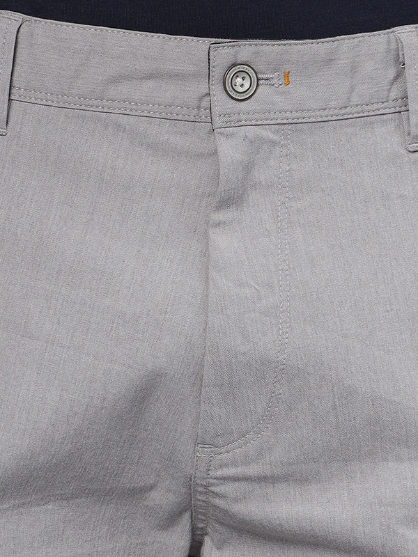 Grey Melange Chino Shorts