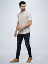 Half Sleeve Natural Cotton Linen Shirt