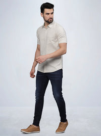 Half Sleeve Natural Cotton Linen Shirt