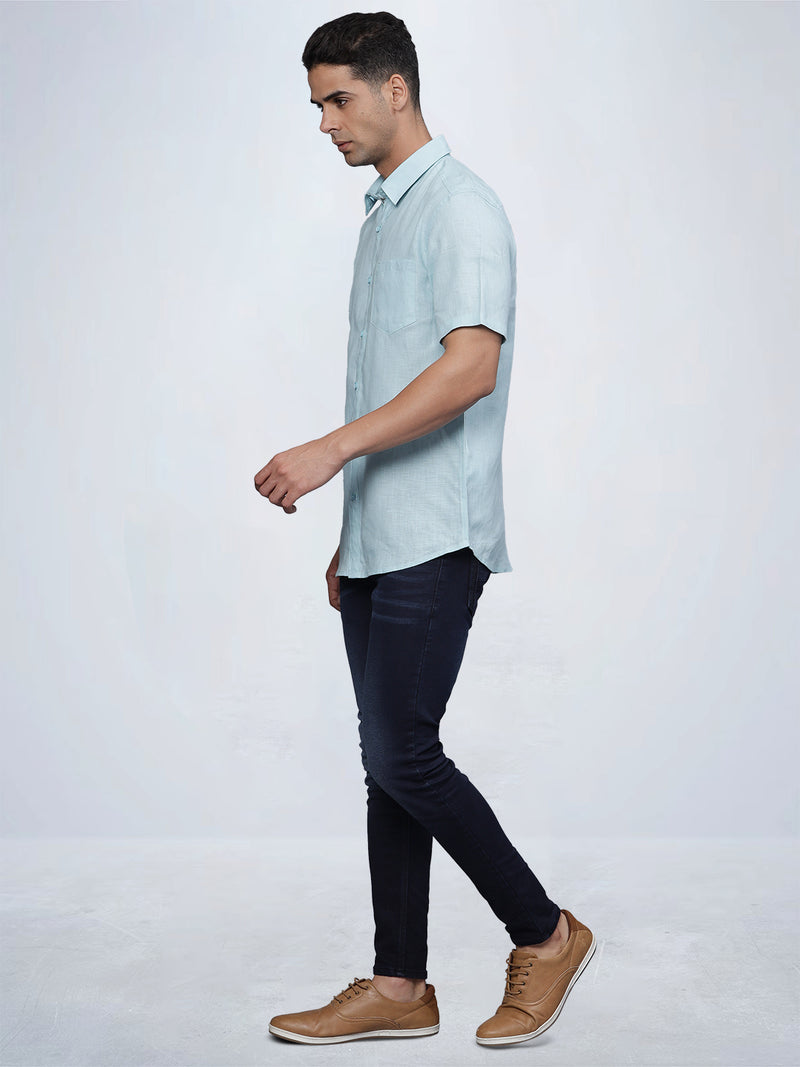 Half Sleeve Pure Linen Shirt