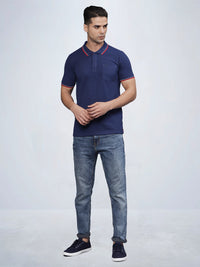 HALF SLEEVE POLO COLLAR T-SHIRT WITH CHEST POCKET