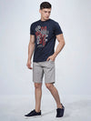 Grey Melange Chino Shorts
