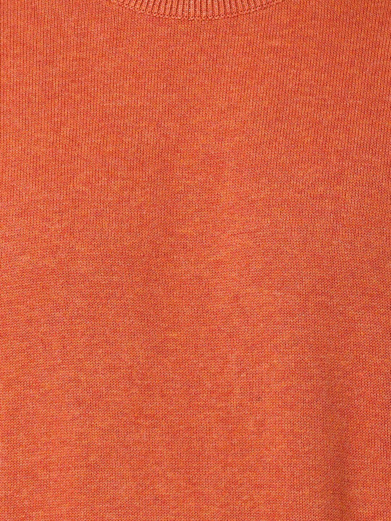T-Base Men Rust Solid Cotton Pullover