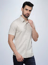 Half Sleeve Natural Cotton Linen Shirt