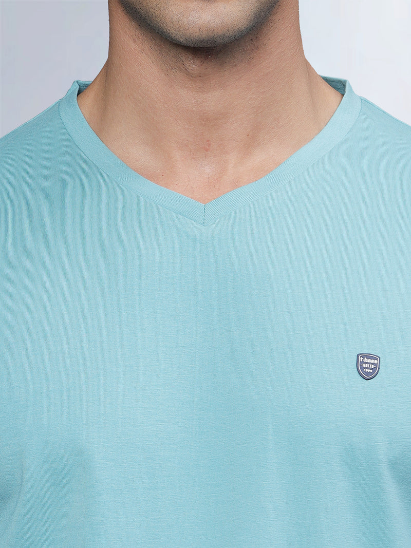 Half Sleeve V Neck T-Shirt