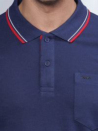 HALF SLEEVE POLO COLLAR T-SHIRT WITH CHEST POCKET