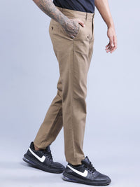 T-Base Men Khaki Solid Chinos