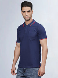 HALF SLEEVE POLO COLLAR T-SHIRT WITH CHEST POCKET