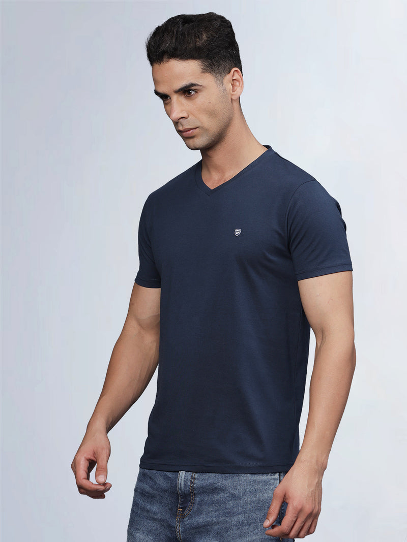 Half Sleeve V Neck T-Shirt