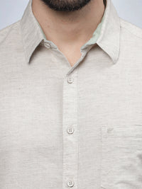 Half Sleeve Natural Cotton Linen Shirt