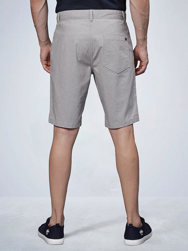 Grey Melange Chino Shorts