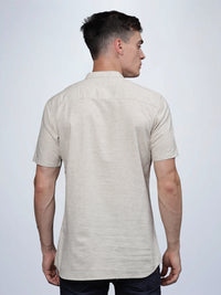 Half Sleeve Natural Cotton Kurta Linen Shirt