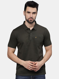 T-Base Men Polo Collar Pockets T-Shirt