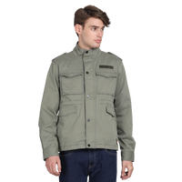 Men’s Classic Light Olive Cotton Jacket - Regular fit