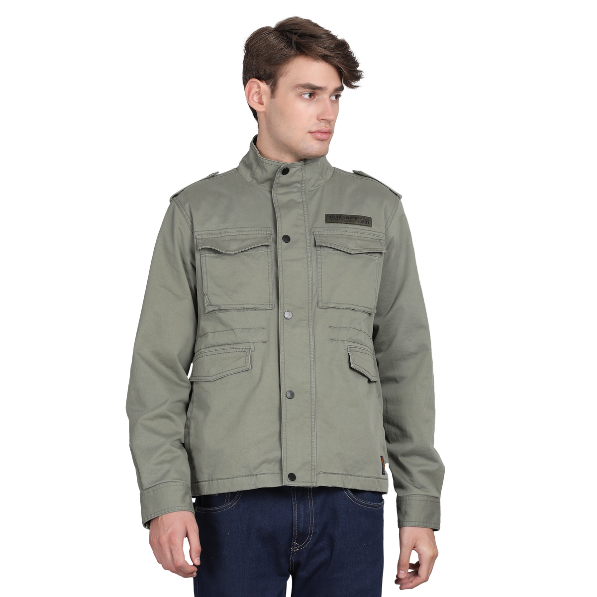 Men’s Classic Light Olive Cotton Jacket - Regular fit
