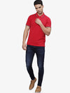 T-Base Men Polo Collar Applique T-Shirt