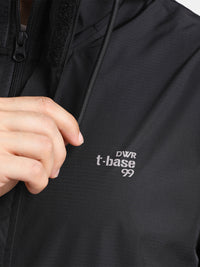 TBASE Men’s BLACK Waterproof Rain Jacket with Hood