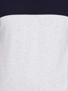T-Base Men Grey & Navy Blue Colourblocked Pullover Sweater