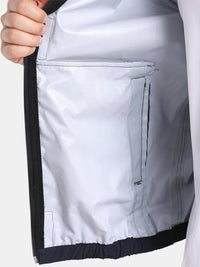 TBASE Men’s NAVY Waterproof Rain Jacket with Hood