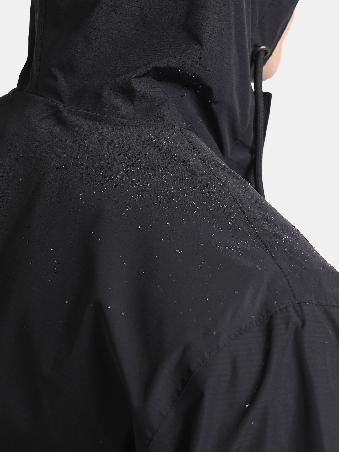TBASE Men’s BLACK Waterproof Rain Jacket with Hood