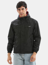 TBASE Reversible Rain Jacket | Waterproof Lightweight Jacket| Black