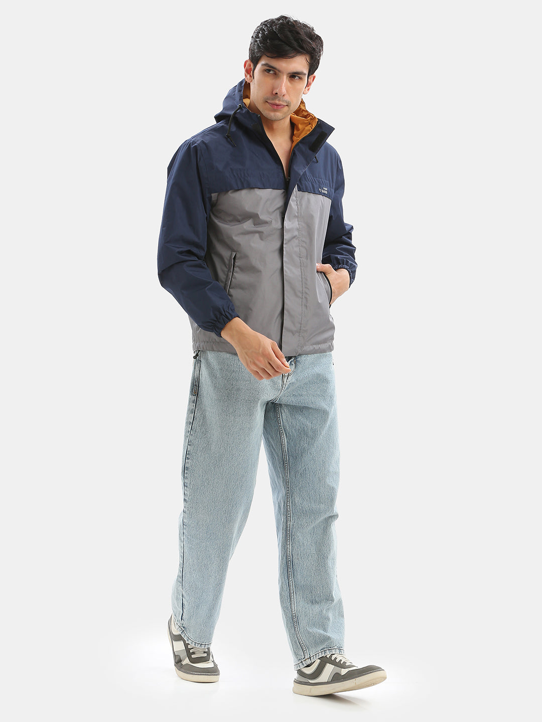 TBASE Reversible Rain Jacket | Waterproof Lightweight Jacket| Grey