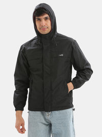 TBASE Reversible Rain Jacket | Waterproof Lightweight Jacket| Black