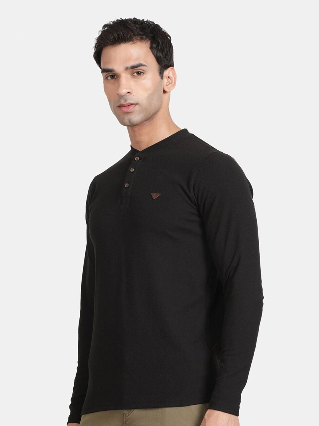 T-Base Henley Neck Relaxed Fit Cotton T-Shirt – Shop T-base